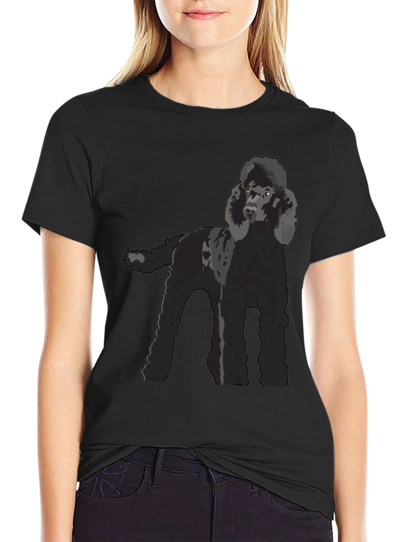 Poodle Graphic T-Shirt - Black Dog Lover Tee