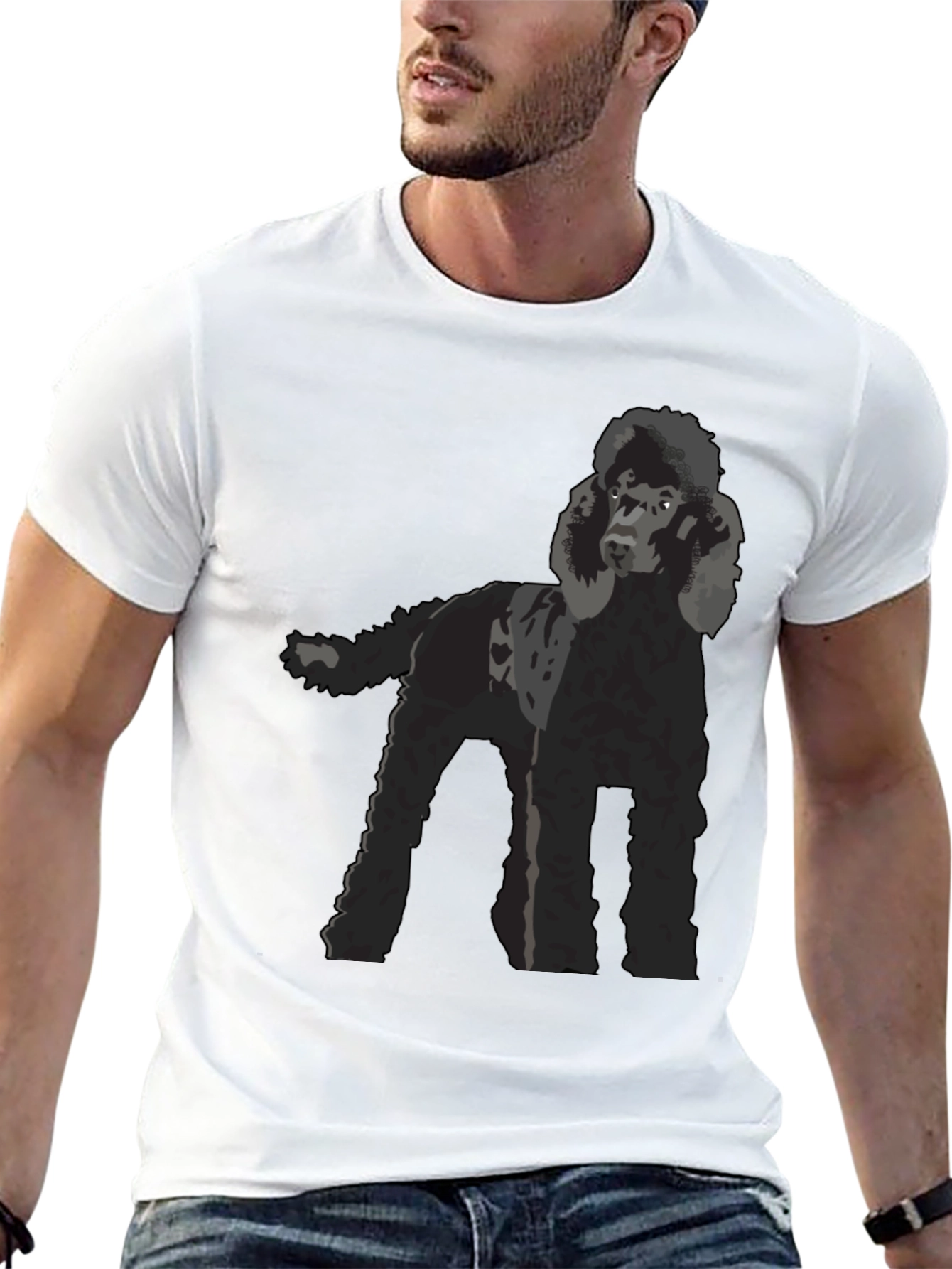 Poodle Graphic T-Shirt - Black Dog Lover Tee