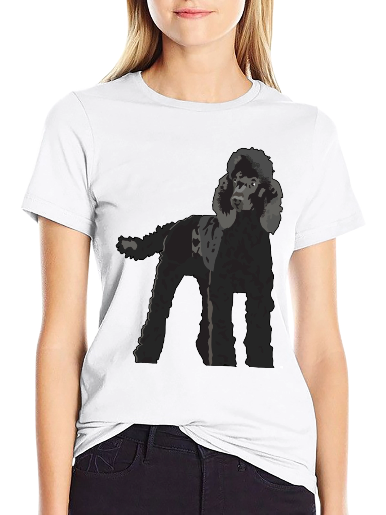 Poodle Graphic T-Shirt - Black Dog Lover Tee