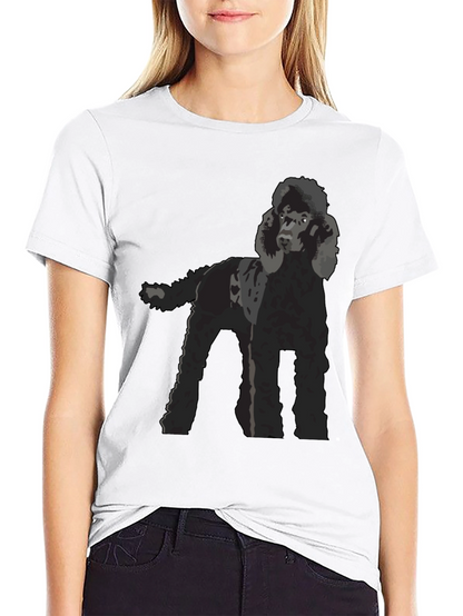 Poodle Graphic T-Shirt - Black Dog Lover Tee