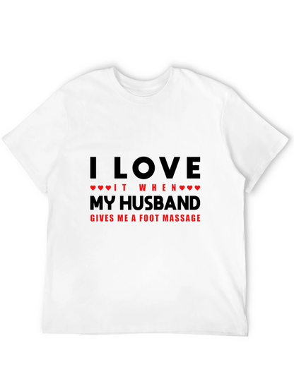 Husband Foot Massage Graphic Tee - Black