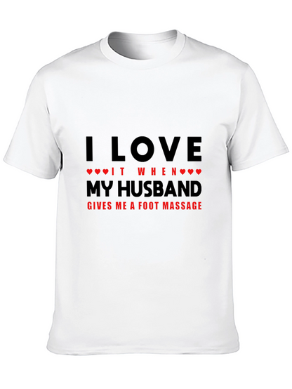 Husband Foot Massage Graphic Tee - Black