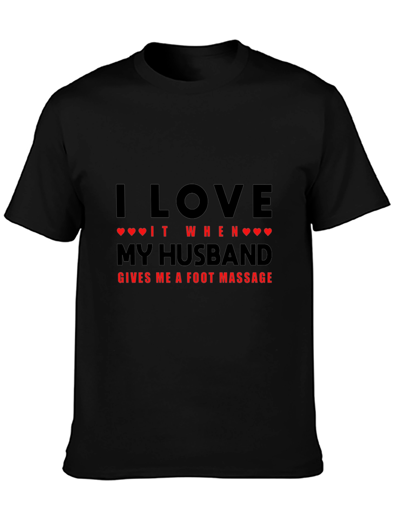Husband Foot Massage Graphic Tee - Black