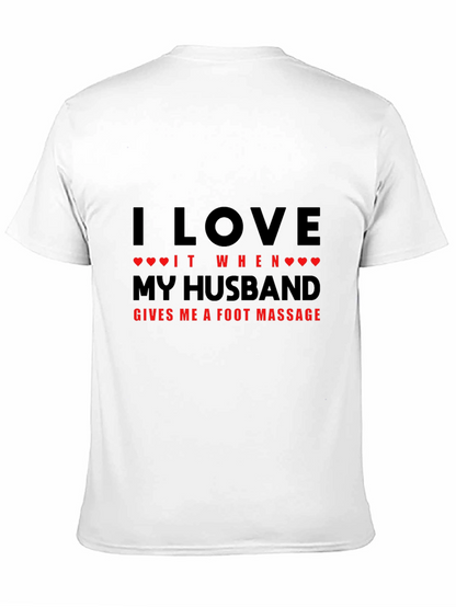 Husband Foot Massage Graphic Tee - Black