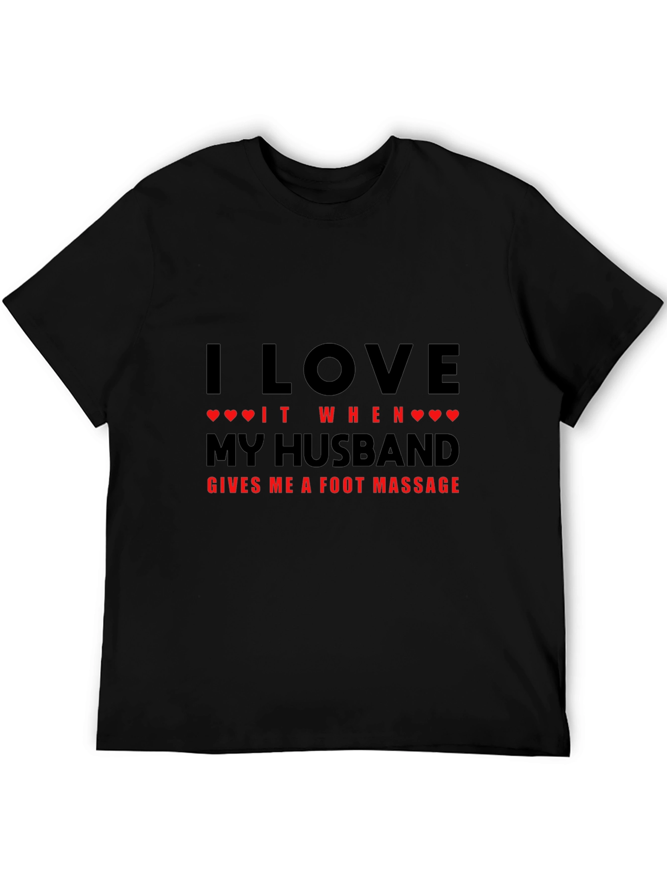 Husband Foot Massage Graphic Tee - Black