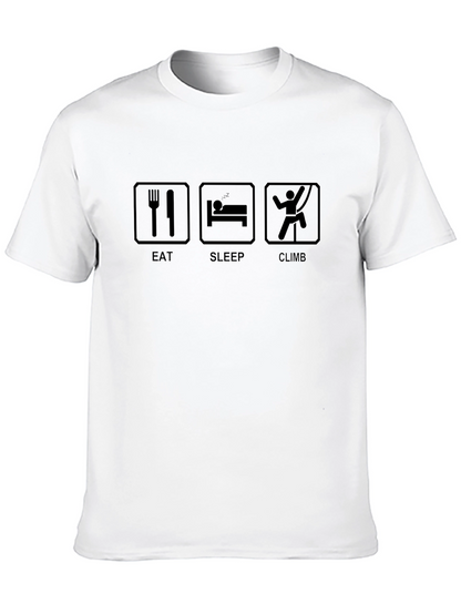 Eat Sleep Climb Black Graphic Tee