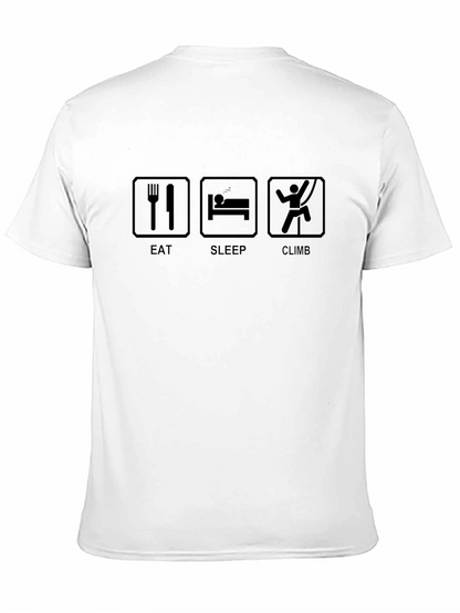 Eat Sleep Climb Black Graphic Tee