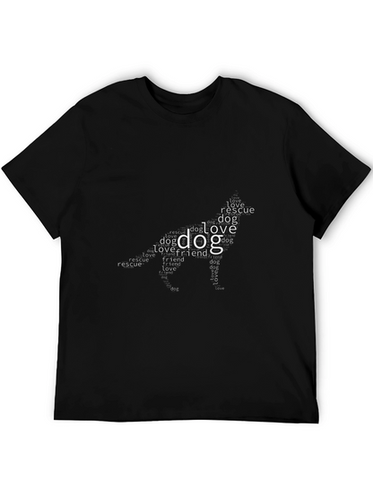 Dog Lover T-Shirt - Word Art Design