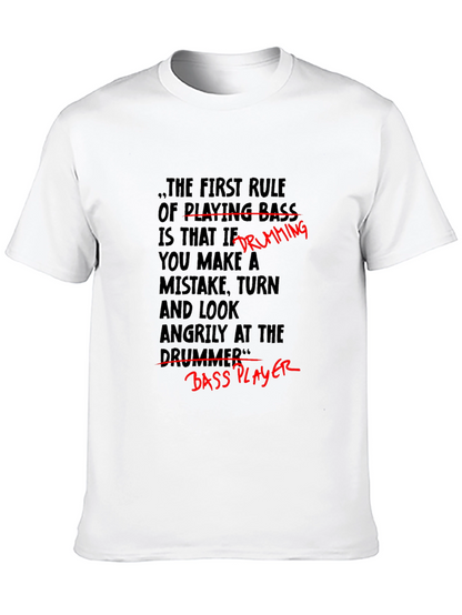 Funny Musician T-Shirt - Bass Player Drumming Joke