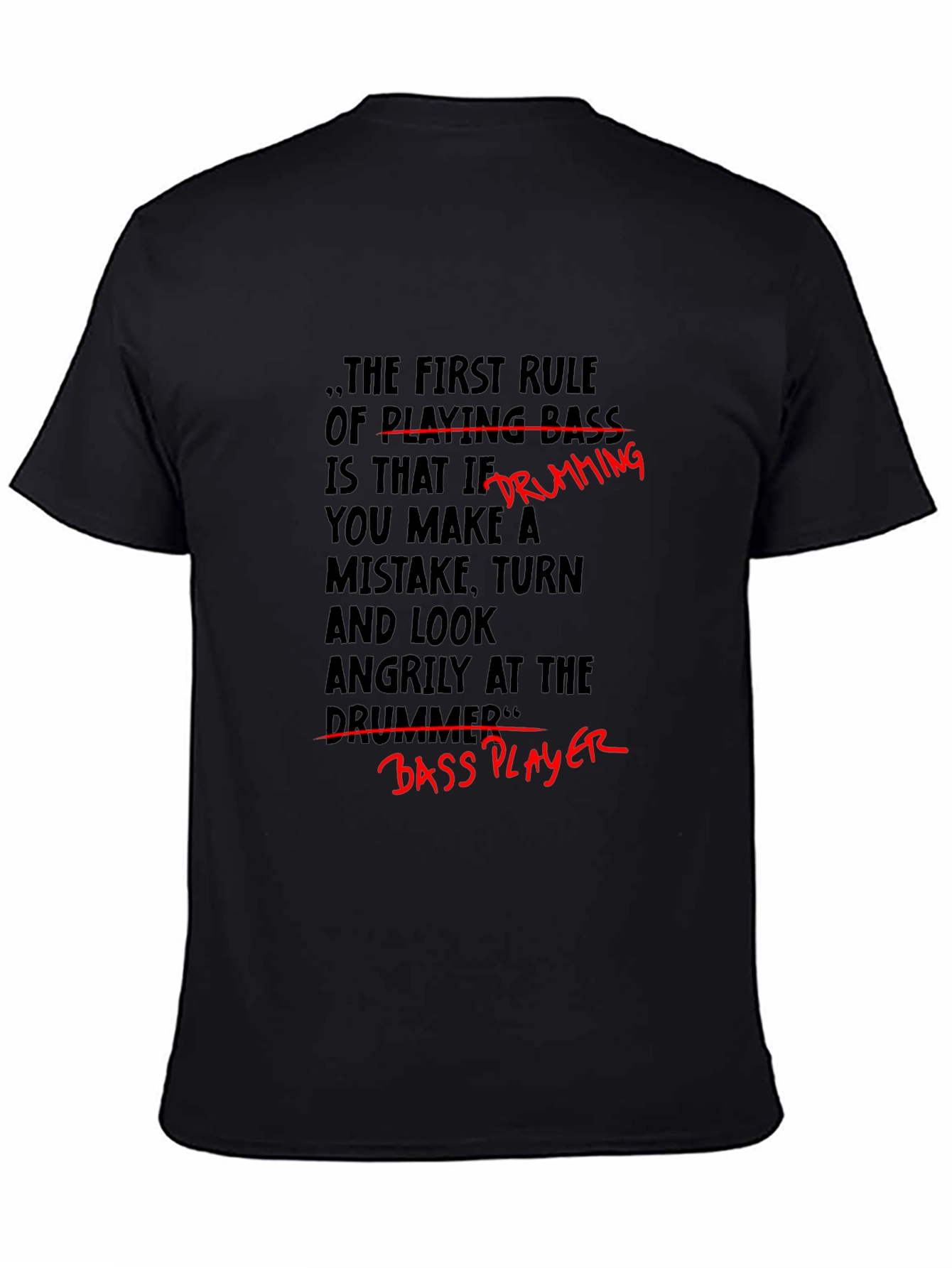 Funny Musician T-Shirt - Bass Player Drumming Joke