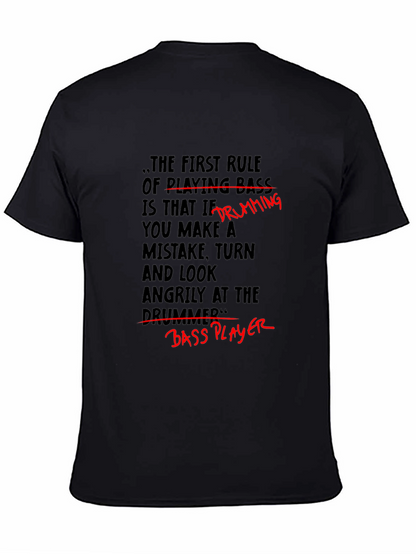 Funny Musician T-Shirt - Bass Player Drumming Joke