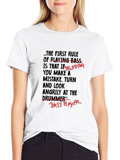 Funny Musician T-Shirt - Bass Player Drumming Joke
