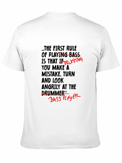 Funny Musician T-Shirt - Bass Player Drumming Joke