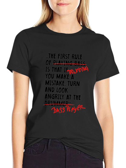 Funny Musician T-Shirt - Bass Player Drumming Joke