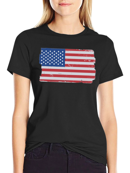 American Flag T-Shirt - Distressed USA Patriotic Tee