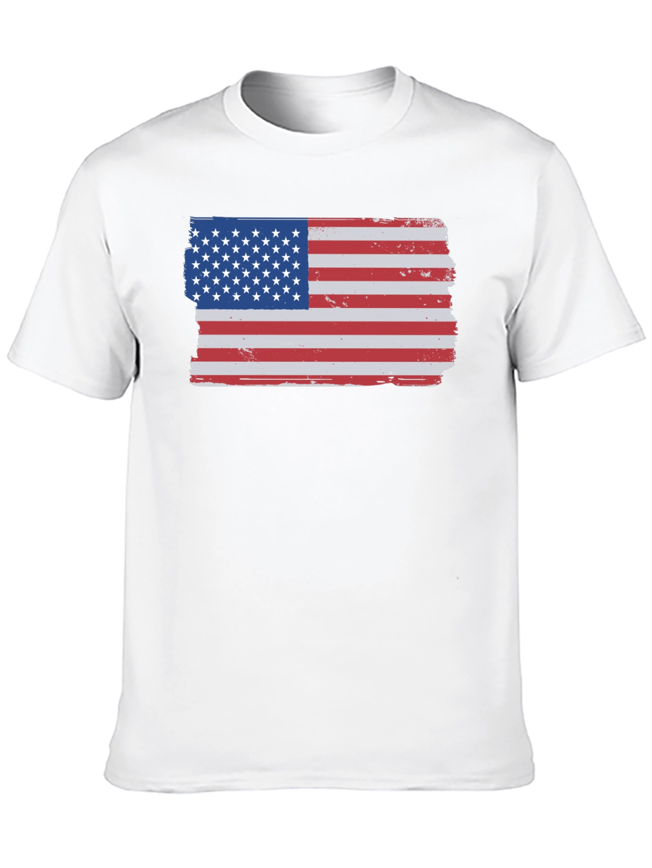 American Flag T-Shirt - Distressed USA Patriotic Tee