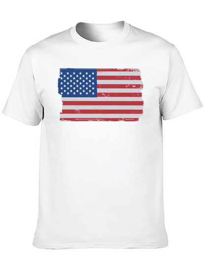 American Flag T-Shirt - Distressed USA Patriotic Tee