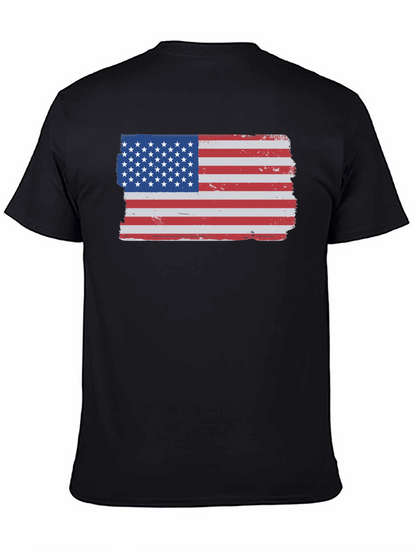 American Flag T-Shirt - Distressed USA Patriotic Tee