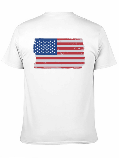American Flag T-Shirt - Distressed USA Patriotic Tee