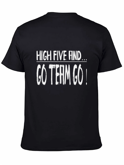 High Five And Go Team Go! Black T-Shirt