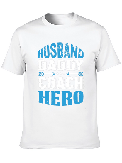 Husband Daddy Coach Hero Graphic T-Shirt