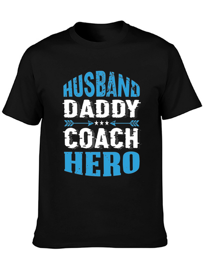 Husband Daddy Coach Hero Graphic T-Shirt