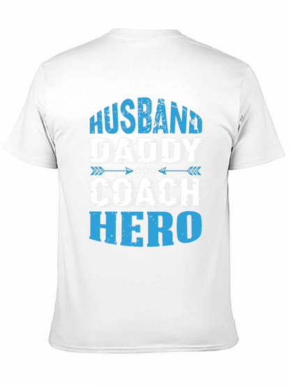 Husband Daddy Coach Hero Graphic T-Shirt