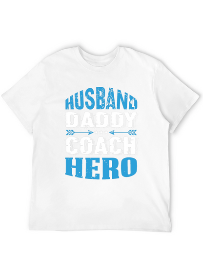 Husband Daddy Coach Hero Graphic T-Shirt