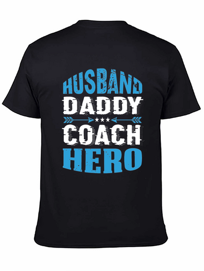 Husband Daddy Coach Hero Graphic T-Shirt