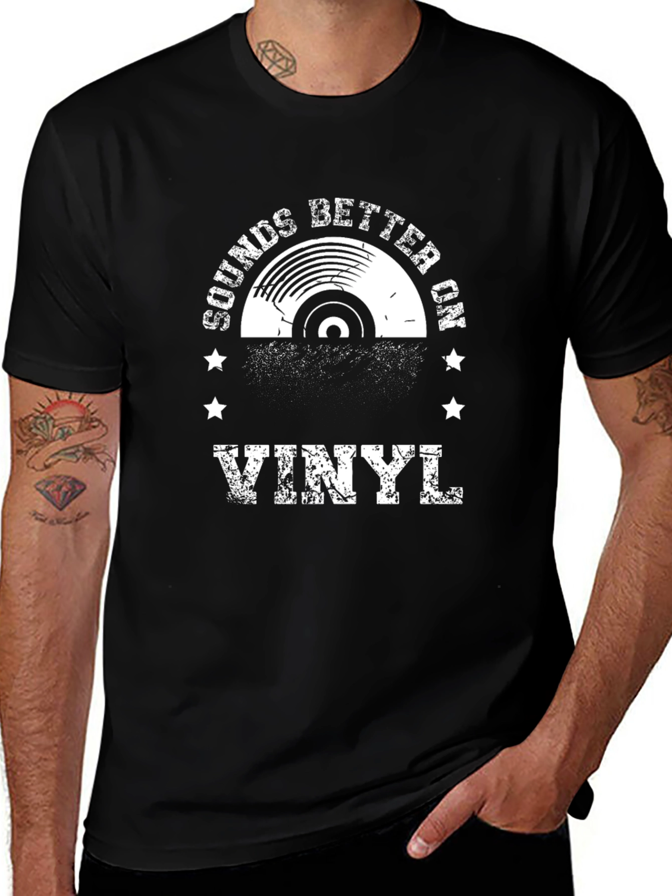 Sounds Better On Vinyl Black T-Shirt