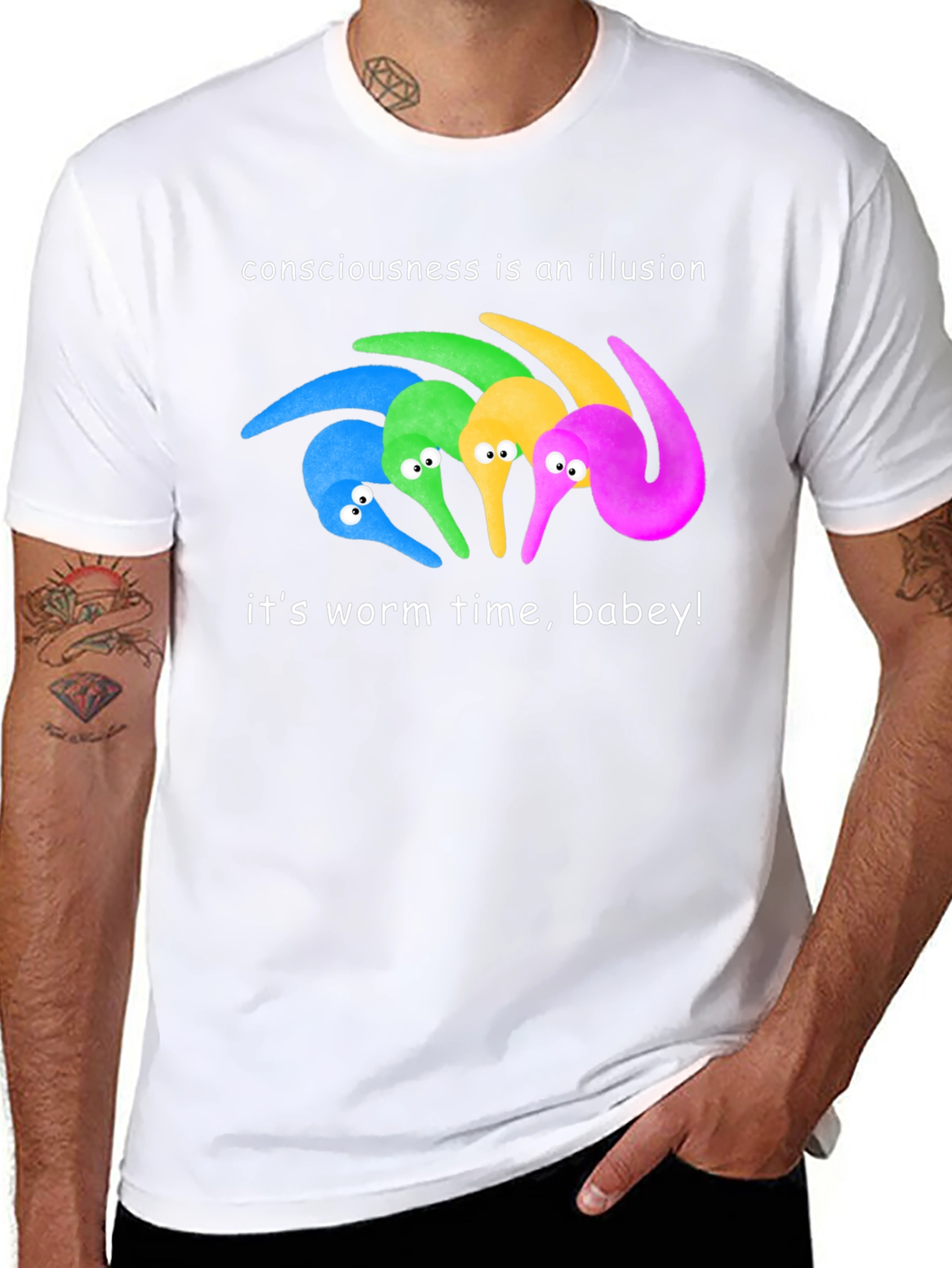 Consciousness Illusion Worm Time T-Shirt