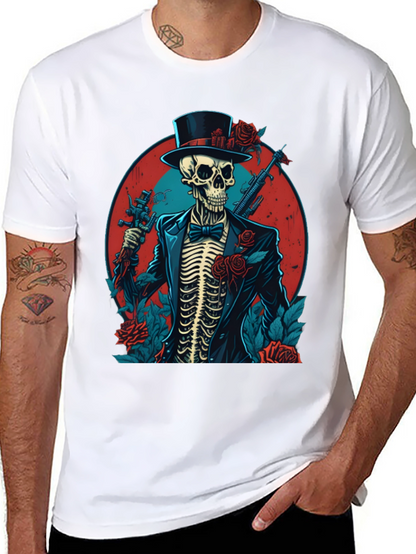 Skeleton Gangster Graphic Tee