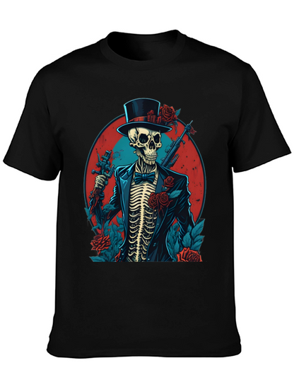 Skeleton Gangster Graphic Tee