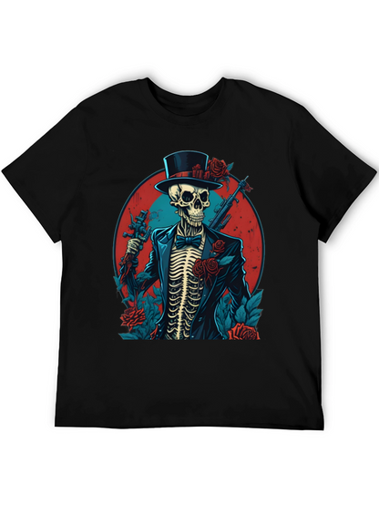 Skeleton Gangster Graphic Tee