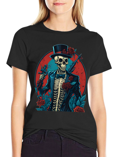 Skeleton Gangster Graphic Tee