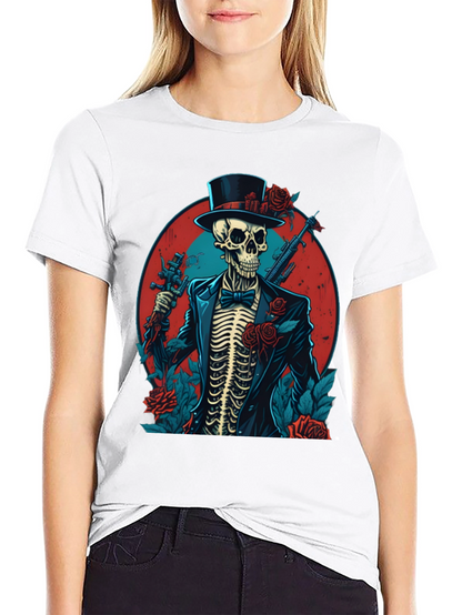 Skeleton Gangster Graphic Tee