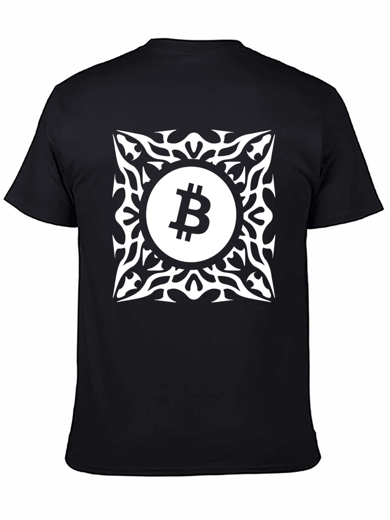 Bitcoin Tribal Graphic Tee - Crypto Fashion
