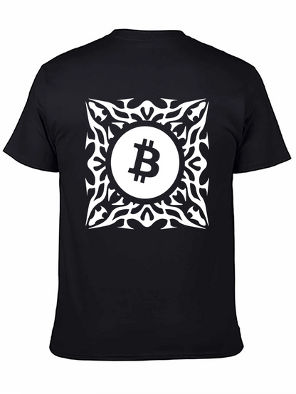Bitcoin Tribal Graphic Tee - Crypto Fashion