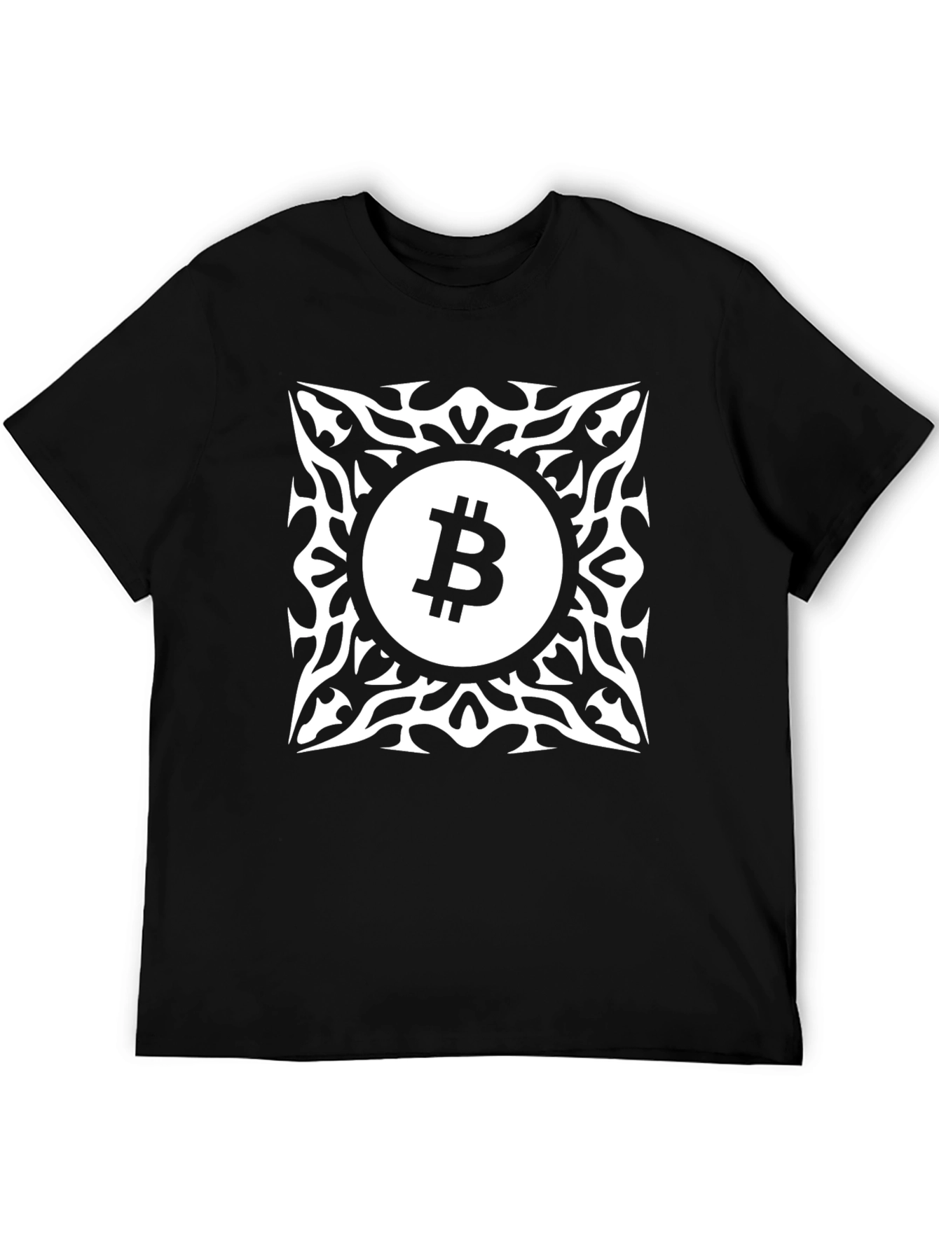 Bitcoin Tribal Graphic Tee - Crypto Fashion