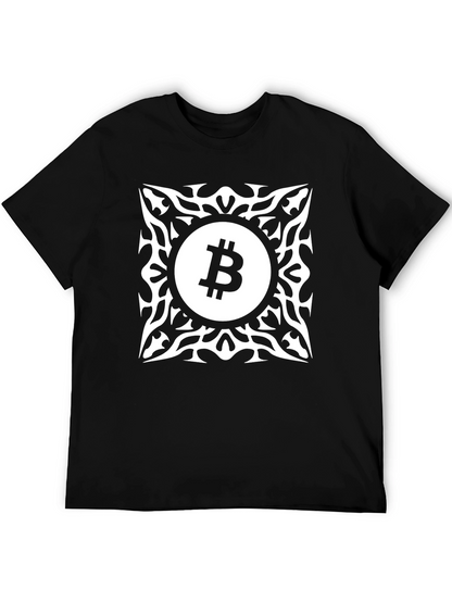 Bitcoin Tribal Graphic Tee - Crypto Fashion