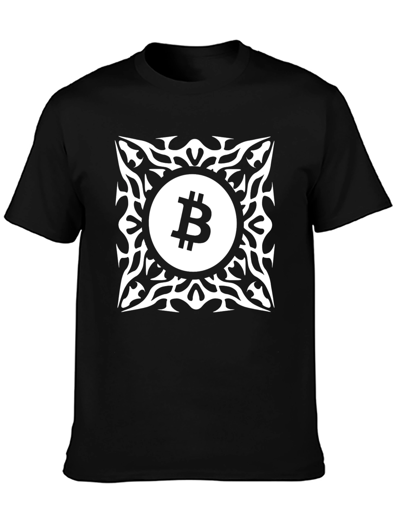 Bitcoin Tribal Graphic Tee - Crypto Fashion