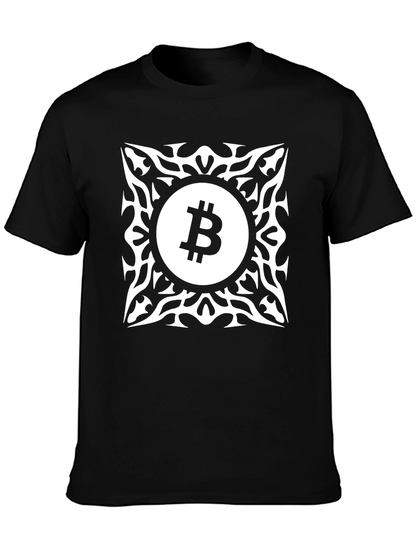 Bitcoin Tribal Graphic Tee - Crypto Fashion
