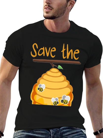 Save The Bees Graphic Tee - Black Unisex T-Shirt