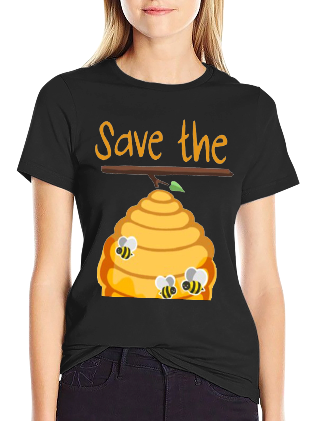 Save The Bees Graphic Tee - Black Unisex T-Shirt