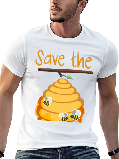 Save The Bees Graphic Tee - Black Unisex T-Shirt
