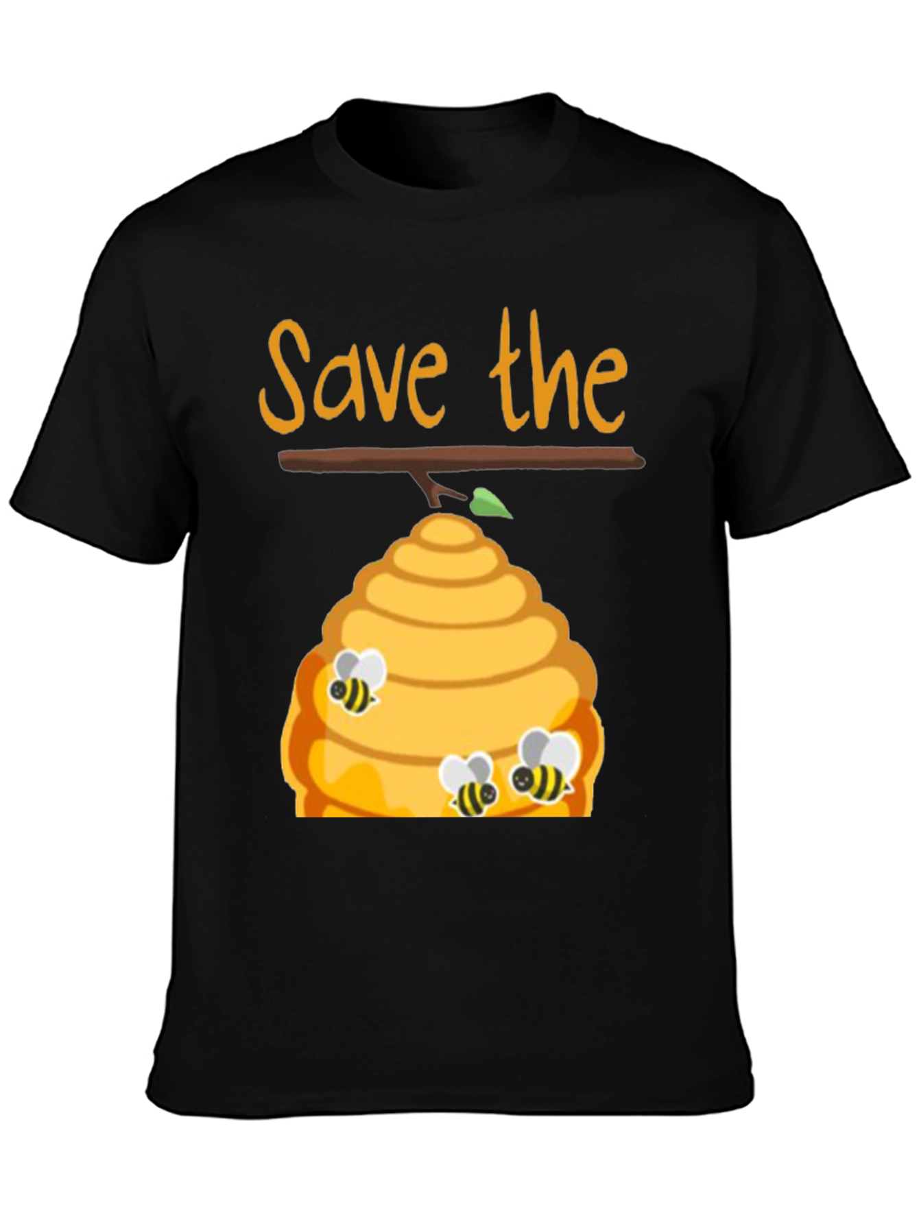 Save The Bees Graphic Tee - Black Unisex T-Shirt