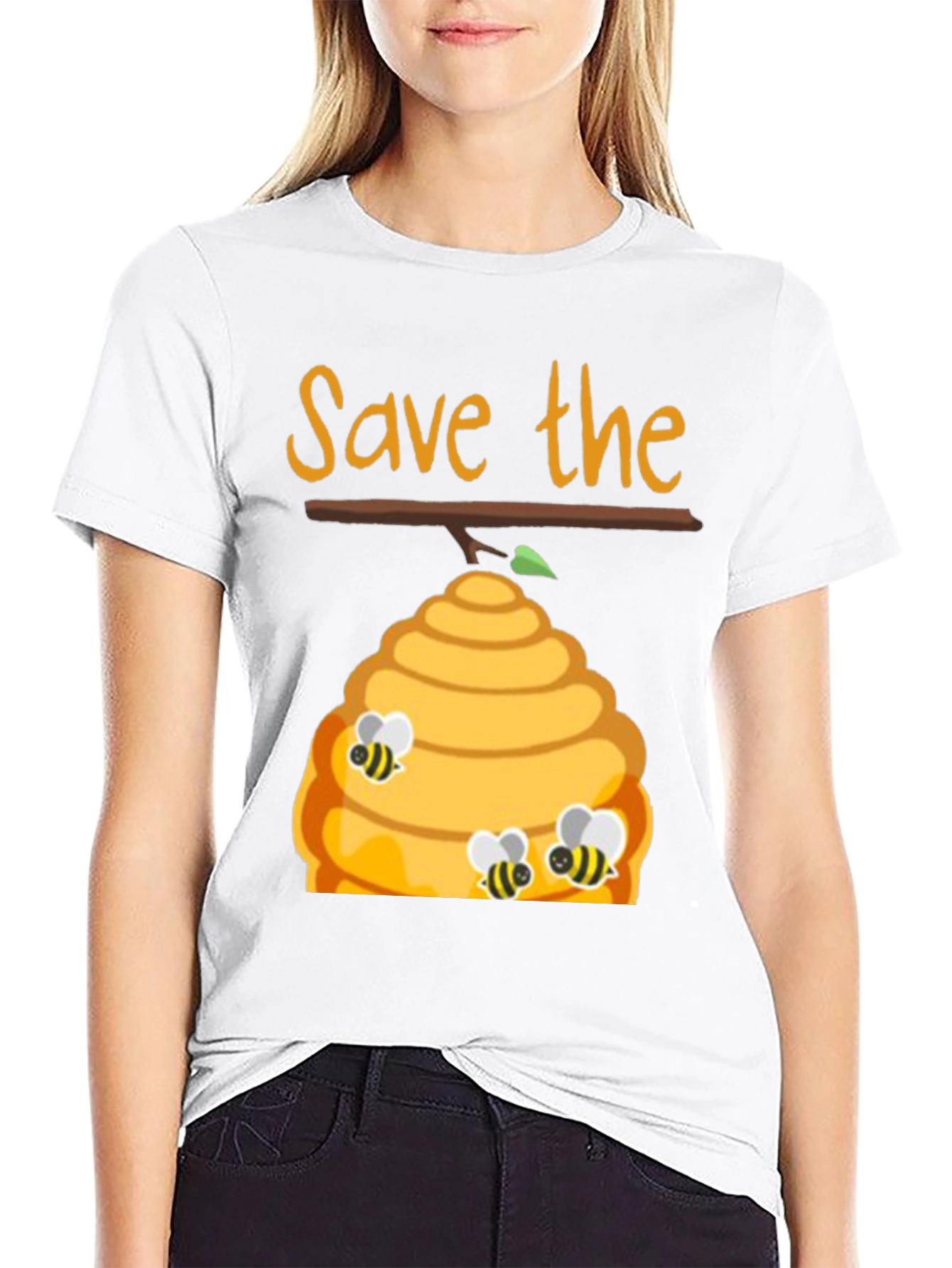 Save The Bees Graphic Tee - Black Unisex T-Shirt