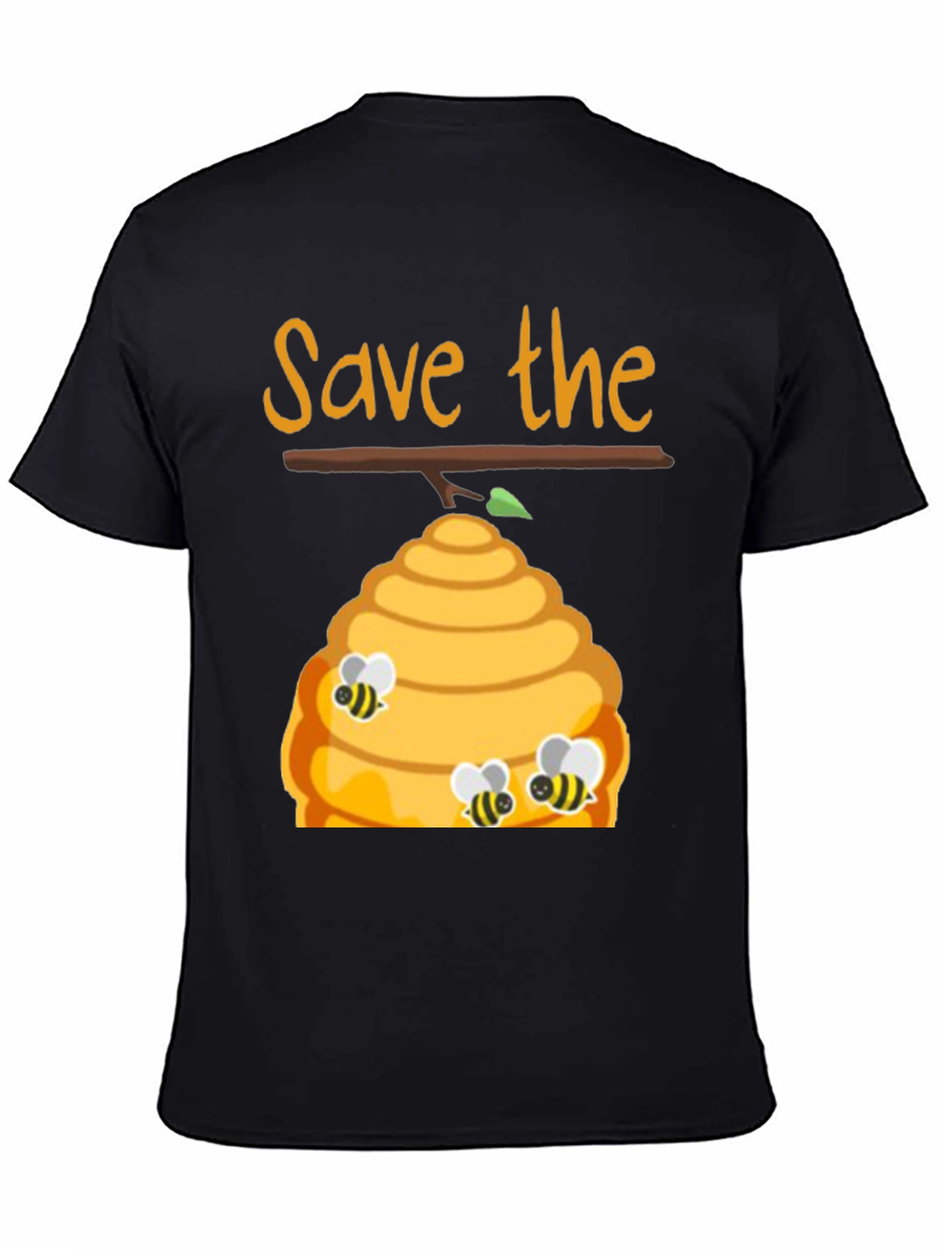 Save The Bees Graphic Tee - Black Unisex T-Shirt