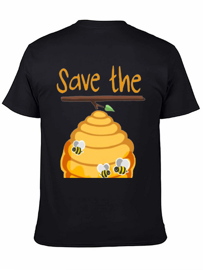 Save The Bees Graphic Tee - Black Unisex T-Shirt
