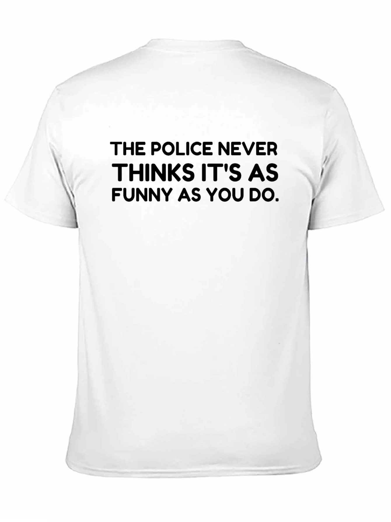 Funny Police Joke Black T-Shirt